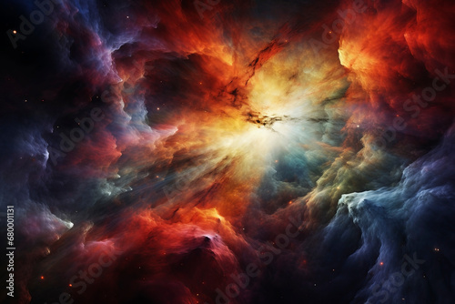 Beautiful cosmic nebula. Generative AI