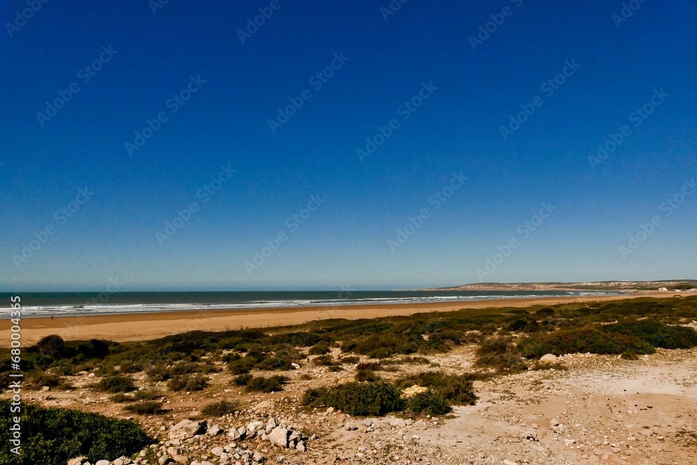 La spiaggia per surfisti di Sidi Kaouki, Marocco. Essaouira,Marocco La spiaggia per surfisti di Sidi Kaouki, Marocco. Essaouira,Marocco