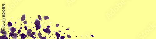 Purple Flower Blur Vector Yellow Panoramic