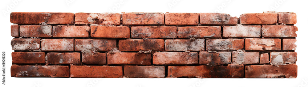 Obraz premium Red brick wall, cut out