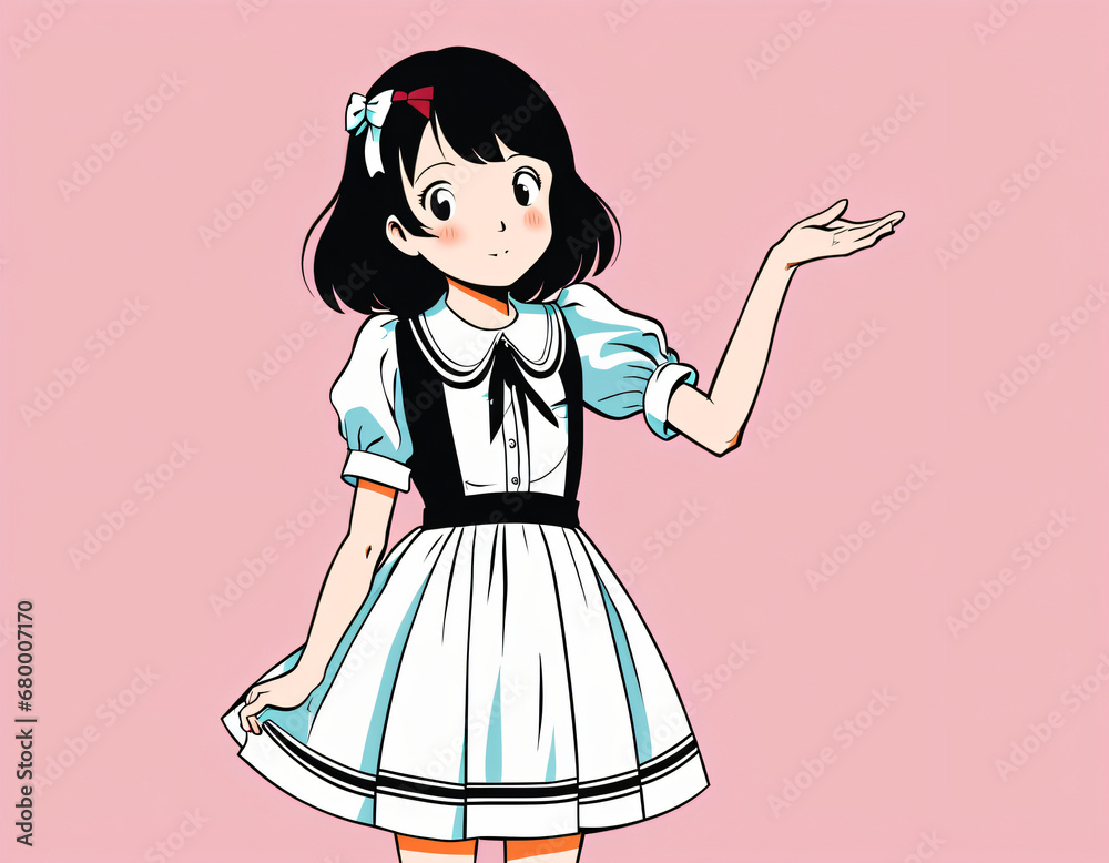 シンプルな女の子のイラスト