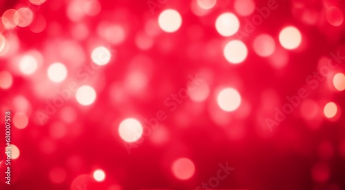 Magical background with fairy lights and bokeh for a red themed festive feel from Generative AI