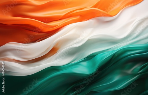 Indian flag banner with vibrant colors photo