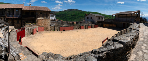 Bullring in San Martín del Castañar (Spain) . It is the second oldest bullring in Spain. Its origin is in the old parade ground of the castle photo