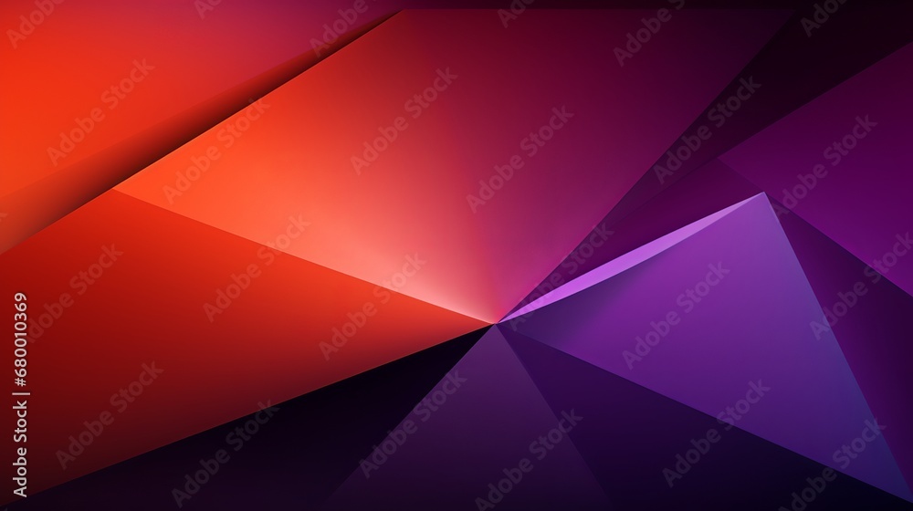 Violet and orange 3d triangle foundation