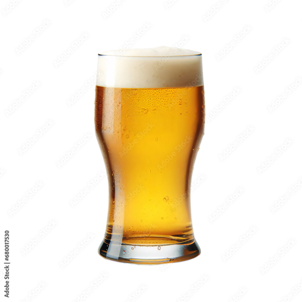 glass of beer isolated	
