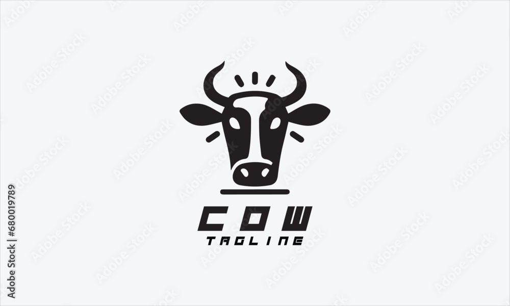 Cow and cattle vector logo icon design Cow and cattle vector logo icon design