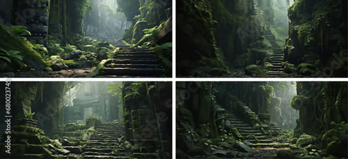 forest nature trees green landscape background moss plant woods spring scenic foliage environment