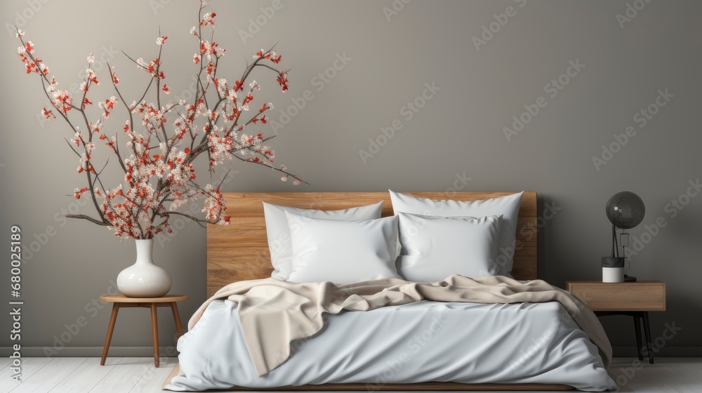 Interior Beautiful Modern Bedroom Spring Flowers, HD, Background Wallpaper, Desktop Wallpaper Interior Beautiful Modern Bedroom Spring Flowers, HD, Background Wallpaper, Desktop Wallpaper