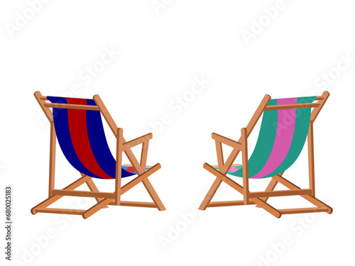 Beach chairs on a white background.