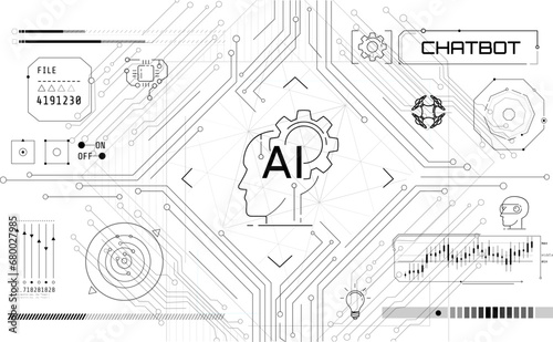 Infographics on the topic of future technologies.