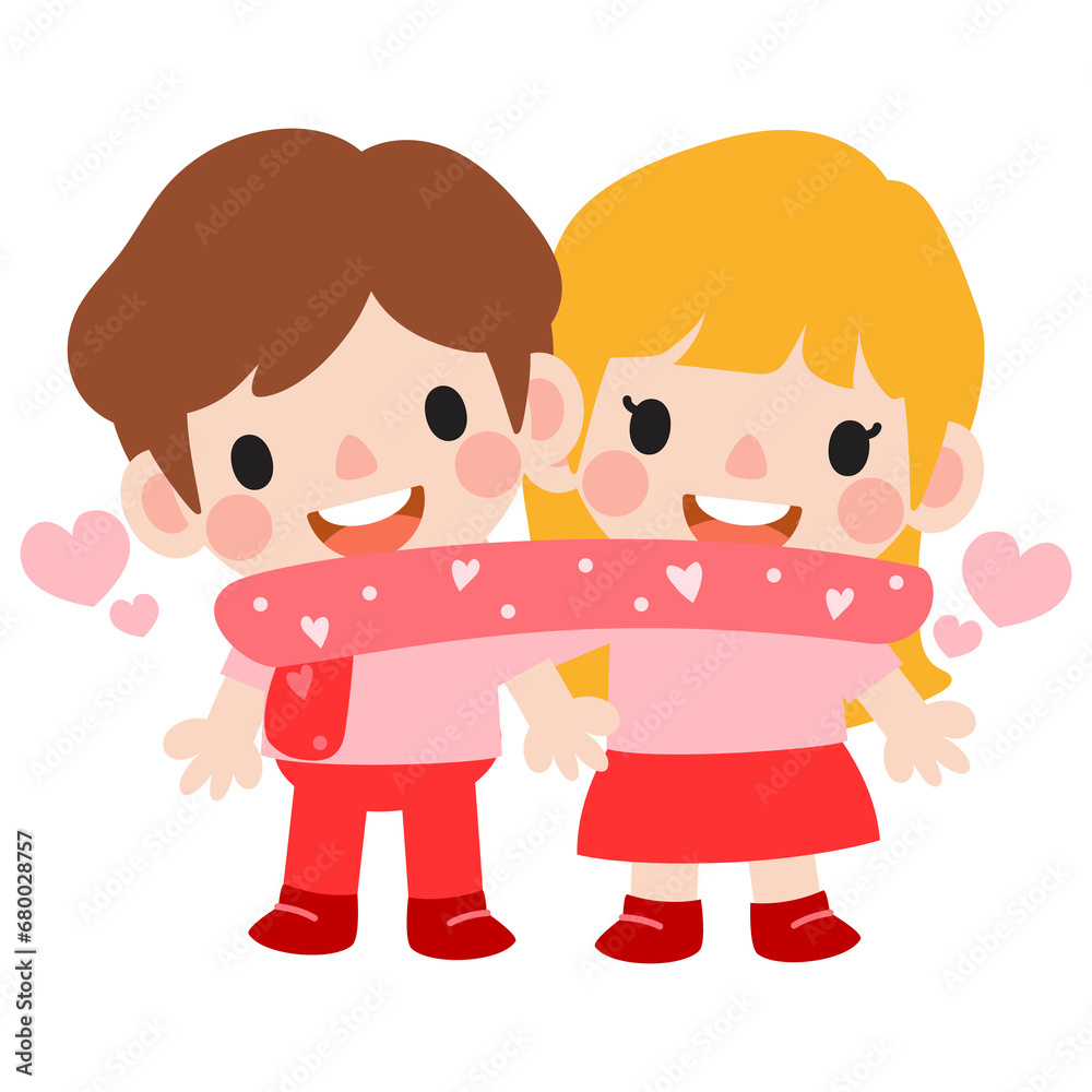 happy valentines day teen couple clipart. Romantic girl and boy giving heart balloon gift happy valentines day teen couple clipart. Romantic girl and boy giving heart balloon gift