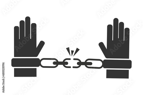 link break chain break icon. strength vector ilustration.