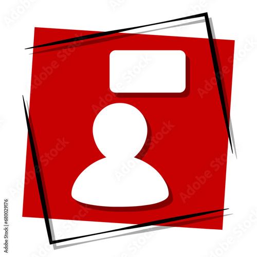 protest red banner in frame. Vector illustration.