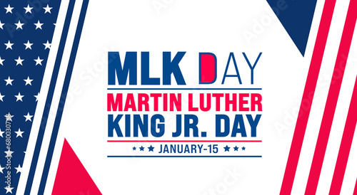Martin Luther King, Jr. Day or MLK day background design template use to background, banner, placard, card, book cover,  and poster design template with text inscription and standard color. vector