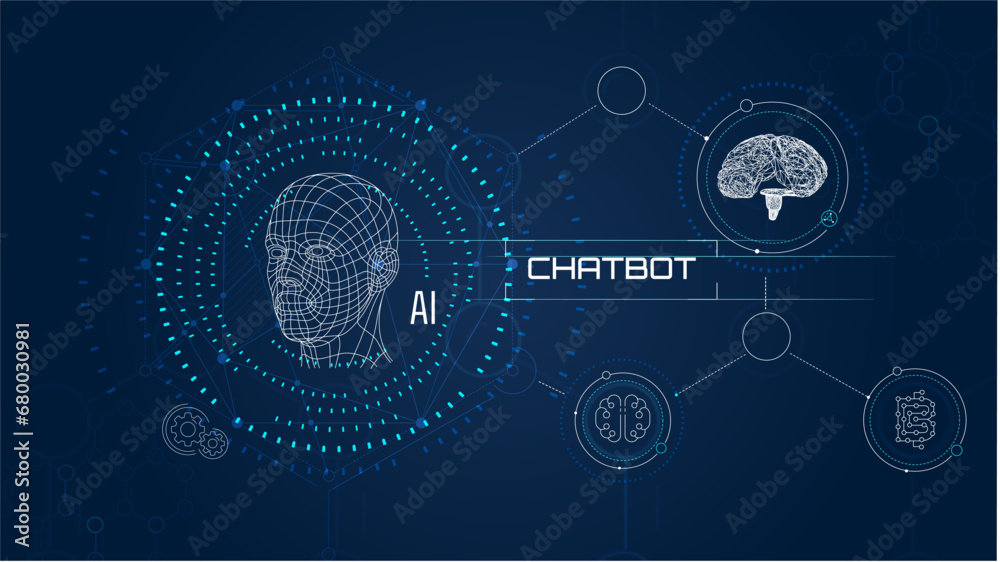 Fototapeta premium The future of new technologies hinges on the use of artificial intelligence.