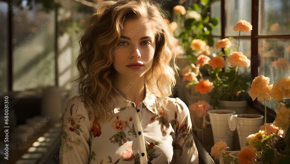Young woman in the garden