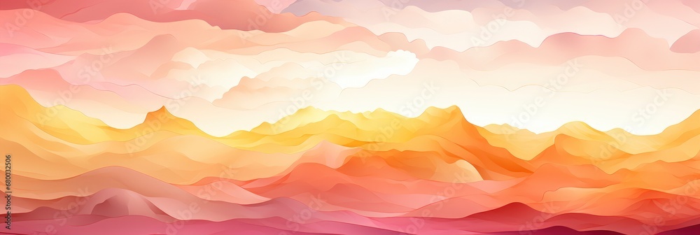 Peach Light Pink Gold Stripes Watercolor, Banner Image For Website, Background abstract , Desktop Wallpaper