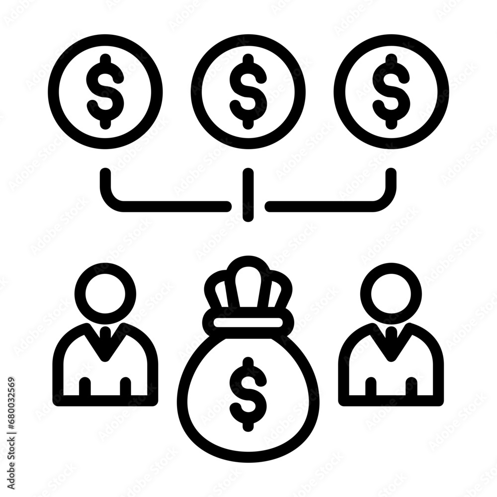 Investor line icon illustration vector graphic Investor line icon illustration vector graphic
