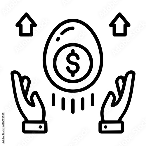 incubator line icon illustration vector graphic