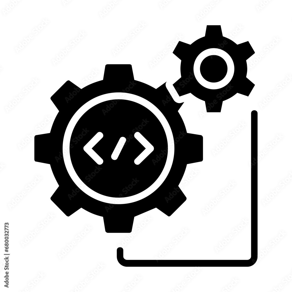 Strategy glyph icon illustration vector graphic
