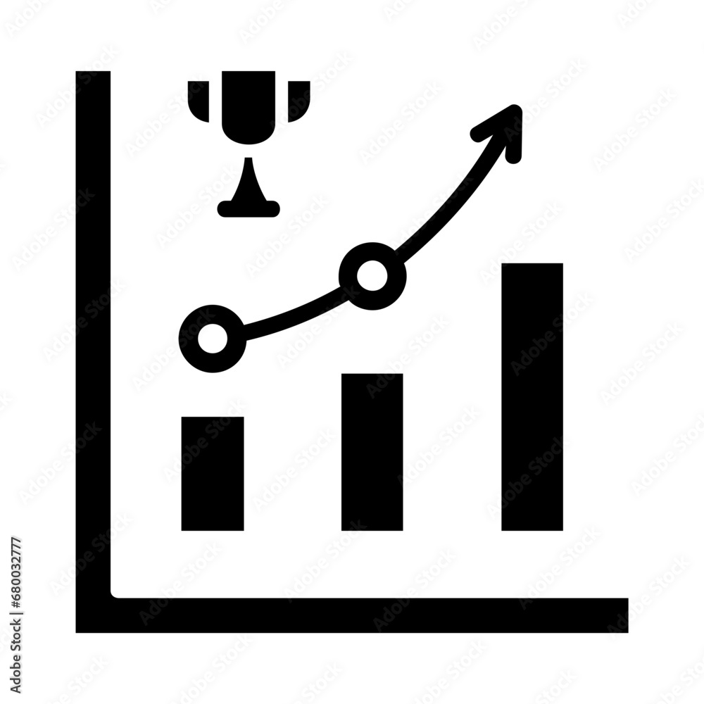 Success glyph icon illustration vector graphic Success glyph icon illustration vector graphic