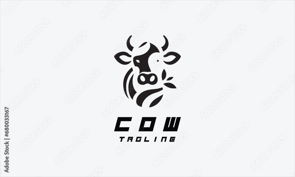 Cow and cattle vector logo icon design Cow and cattle vector logo icon design