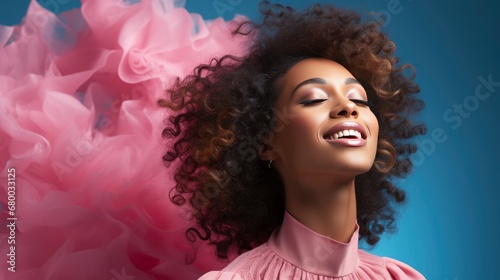 Beautiful African American Woman Smelling Soft, HD, Background Wallpaper, Desktop Wallpaper