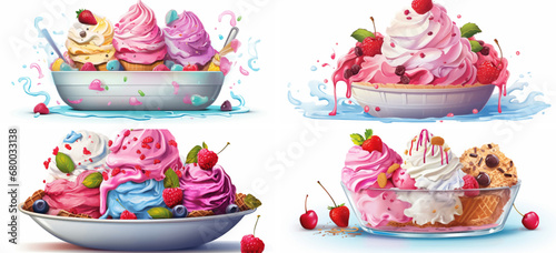 menu birthday party milk ice sugar lemon pastry snack cream strawberry cupcake vanilla