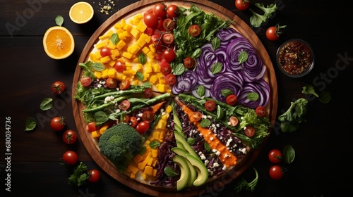 Explore the symphony of colors in a California Veggie Pizza, a gastronomic masterpiece that mirrors the diversity of the Californian landscape.