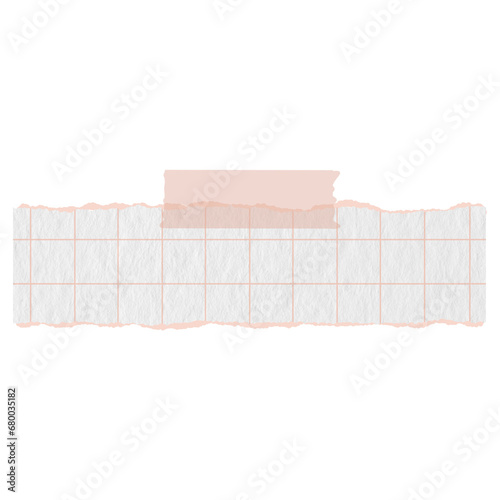 Cute blank square paper note digital planner sticky note banner to do list or memo message notepads paper sheet notepaper pastel pink for goodnote
