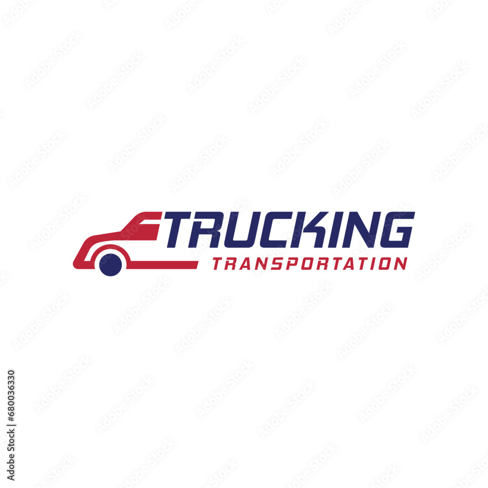 Trucking Transportation Creative logo design concept Trucking Transportation Creative logo design concept