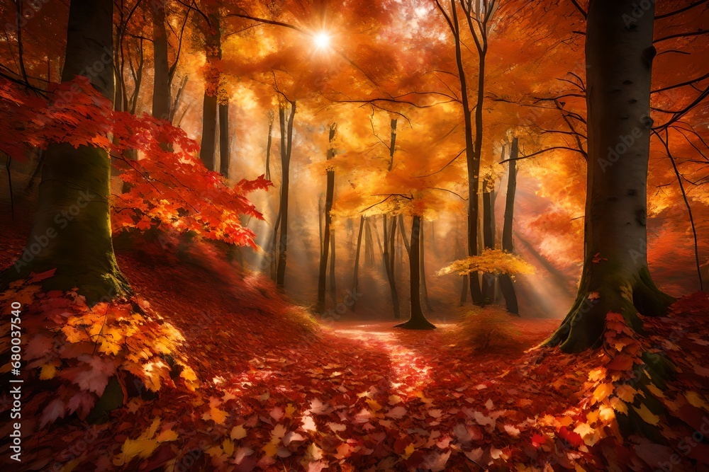 autumn forest in the forest