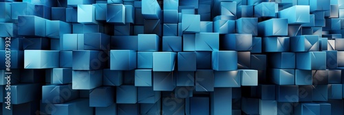 Abstract Blue Background Mosaic Squares  Banner Image For Website  Background abstract   Desktop Wallpaper