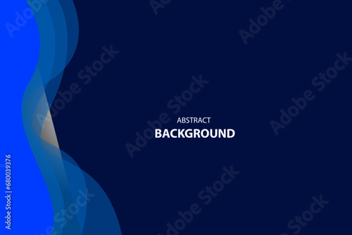 Blue wave modern background with space for text and message. template design	