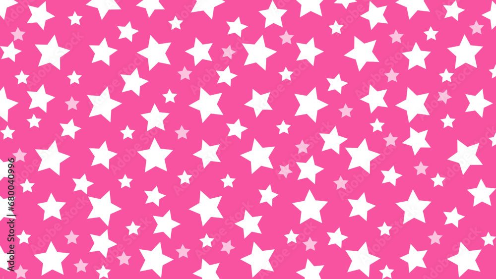 Pink seamless pattern with white stars Pink seamless pattern with white stars
