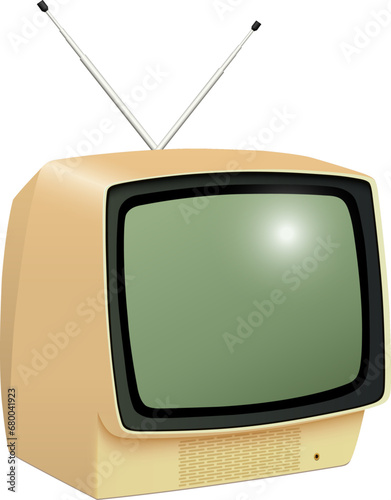 Retro TV icon isolated on w...