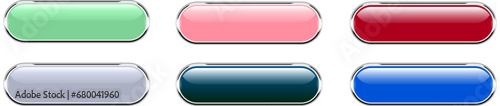 Shiny buttons set, glossy i...