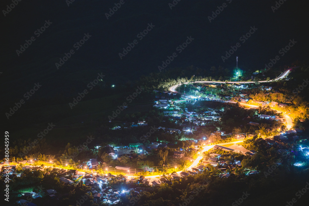 Naklejka premium fireworks over the city