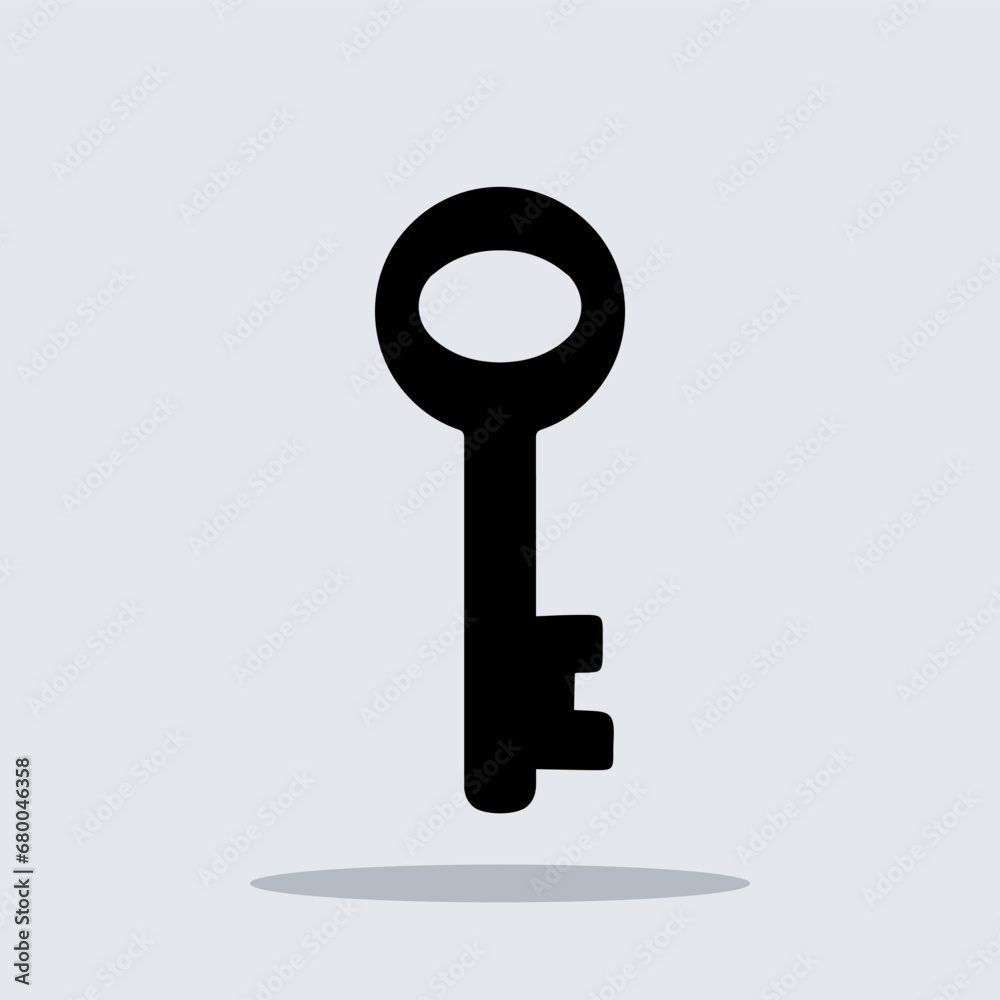 Key icon vector. Key logo design. Key vector icon illustration isolated on gray background Key icon vector. Key logo design. Key vector icon illustration isolated on gray background