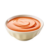 Bowl of bang bang sauce isolated on transparent background,transparency 
