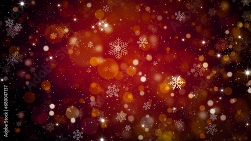 falling snowflakes happy holidays animation background photo
