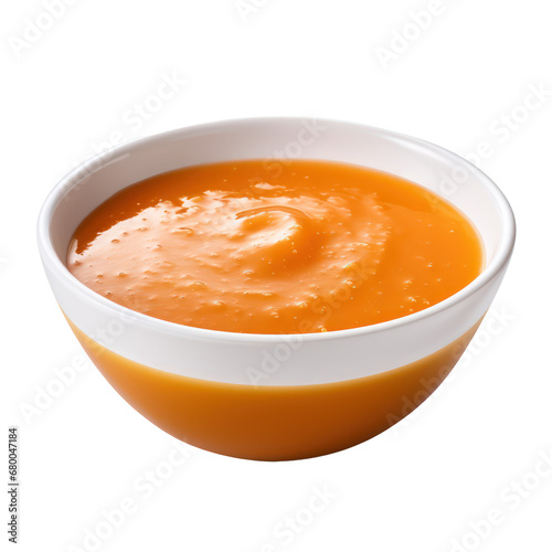 Bowl of bang bang sauce isolated on transparent background,transparency 