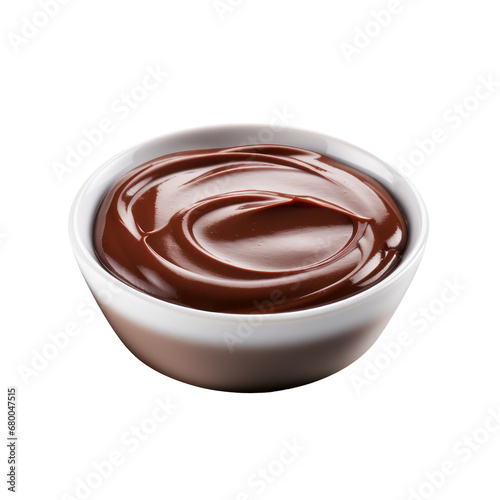 bowl of chocolate dip sauce isolated on transparent background,transparency 