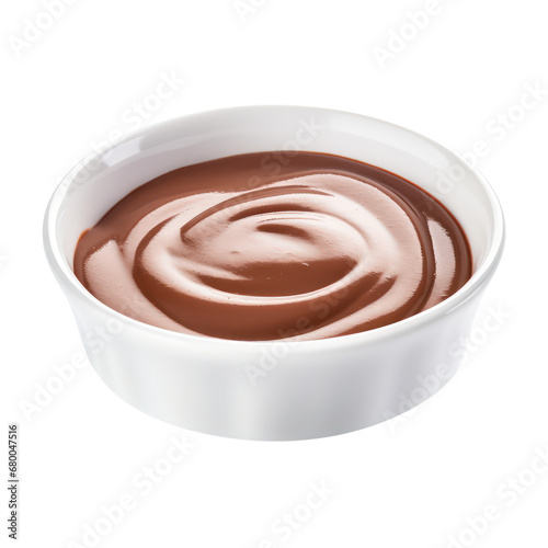 bowl of chocolate dip sauce isolated on transparent background,transparency 