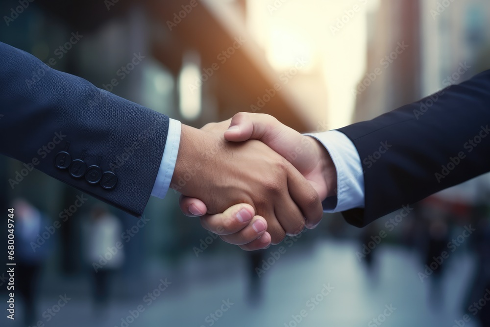 Business Handshake For Successful Partnership And Deal