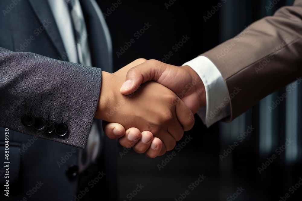 Business Partnership Handshake After Good Deal. Сoncept Successful Collaboration, Trustworthy Partners, Business Success Celebration, Professional Handshake