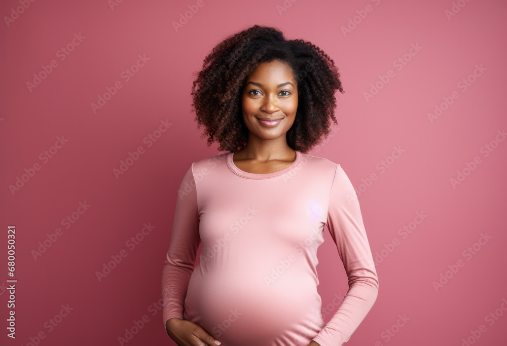 Portrait of an African American pregnant woman Portrait of an African American pregnant woman