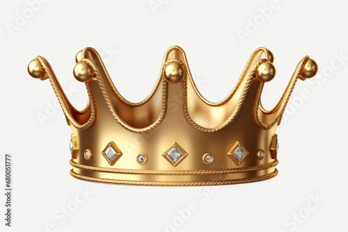 Gold Crown Isolated On White Background