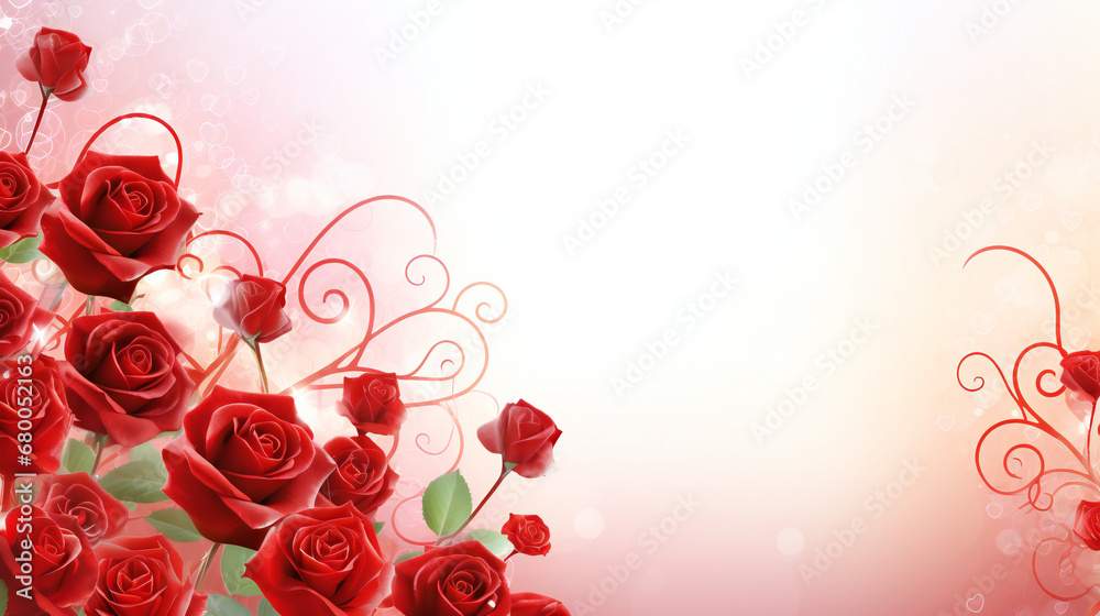 Composition with beautiful rose petals on color background Beautiful bouquet of red roses on light background generative ai
Composition with beautiful rose petals on color background Beautiful bouquet of red roses on light background generative ai